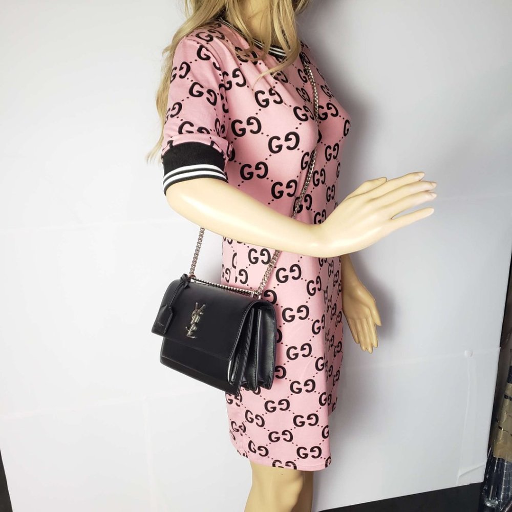 100% Authentic YSL Yves Saint Laurent Sunset Medium Leather Shoulder Bag - Picture 16 of 16